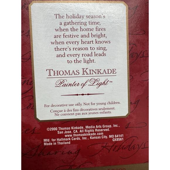 Vintage Hallmark Keepsake Ornament 2000 A Holiday Gathering Thomas Kinkade - Picture 6 of 7
